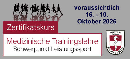 voraussichtlich16. - 19. Oktober 2026